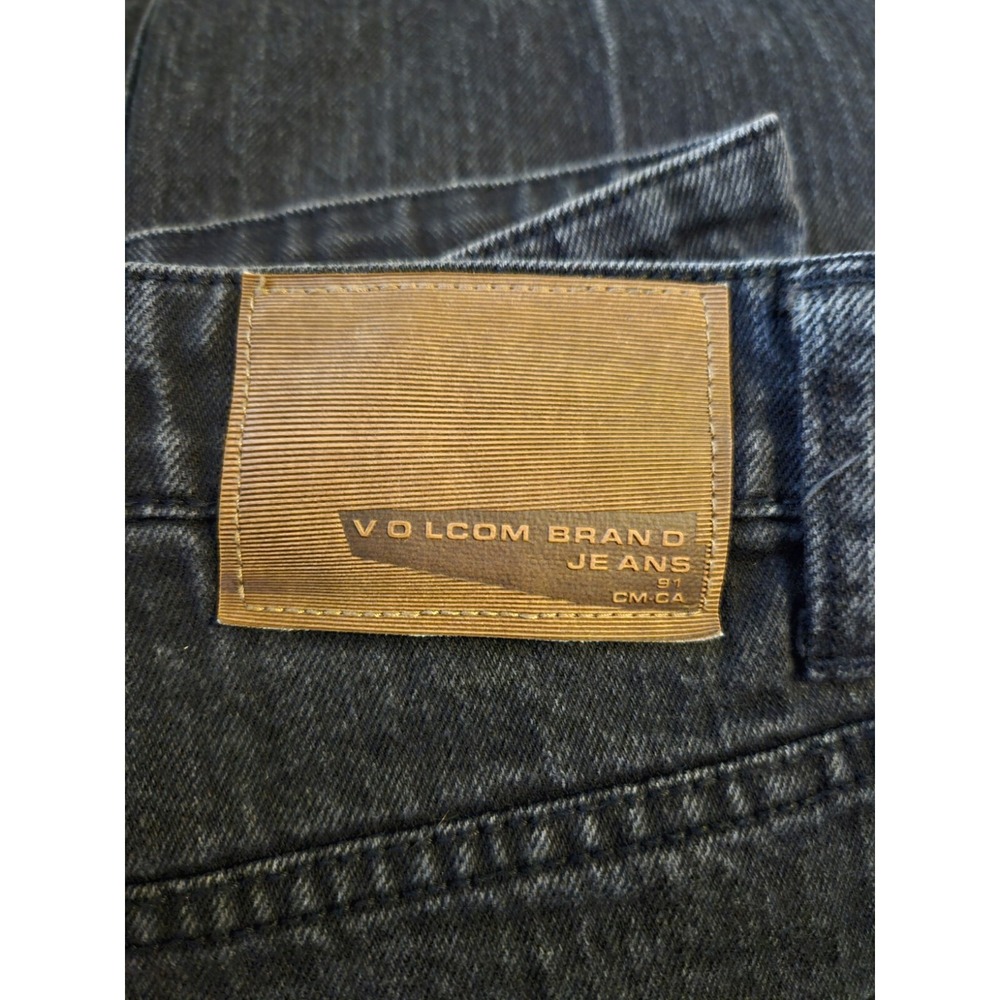 Volcom Solver Jeans Modern Fit Denim Men's Size 36 X 29 Black Straight (37x29)** - Picture 11 of 15